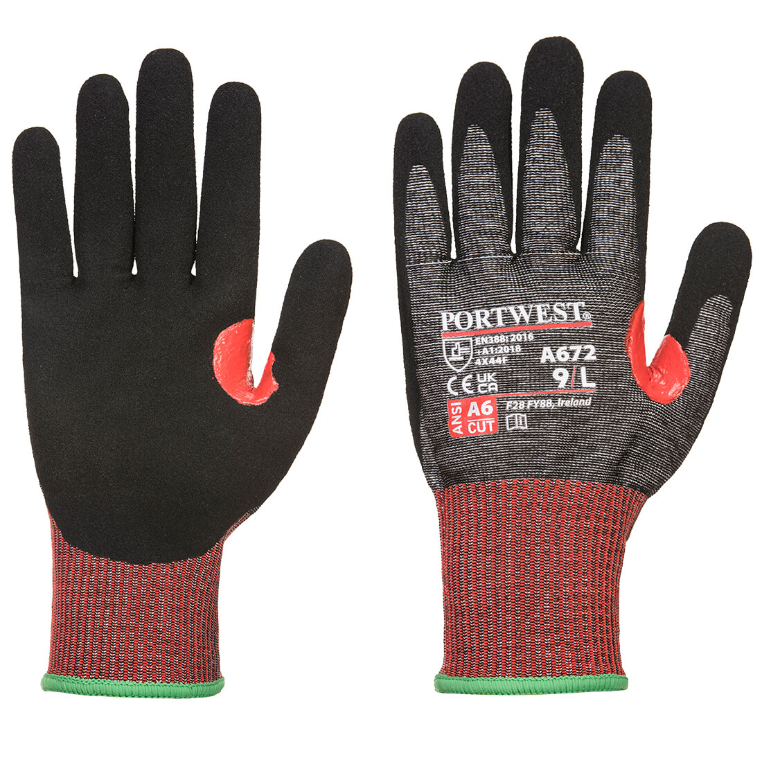 CS AHR13 Nitrile Cut Glove - Black