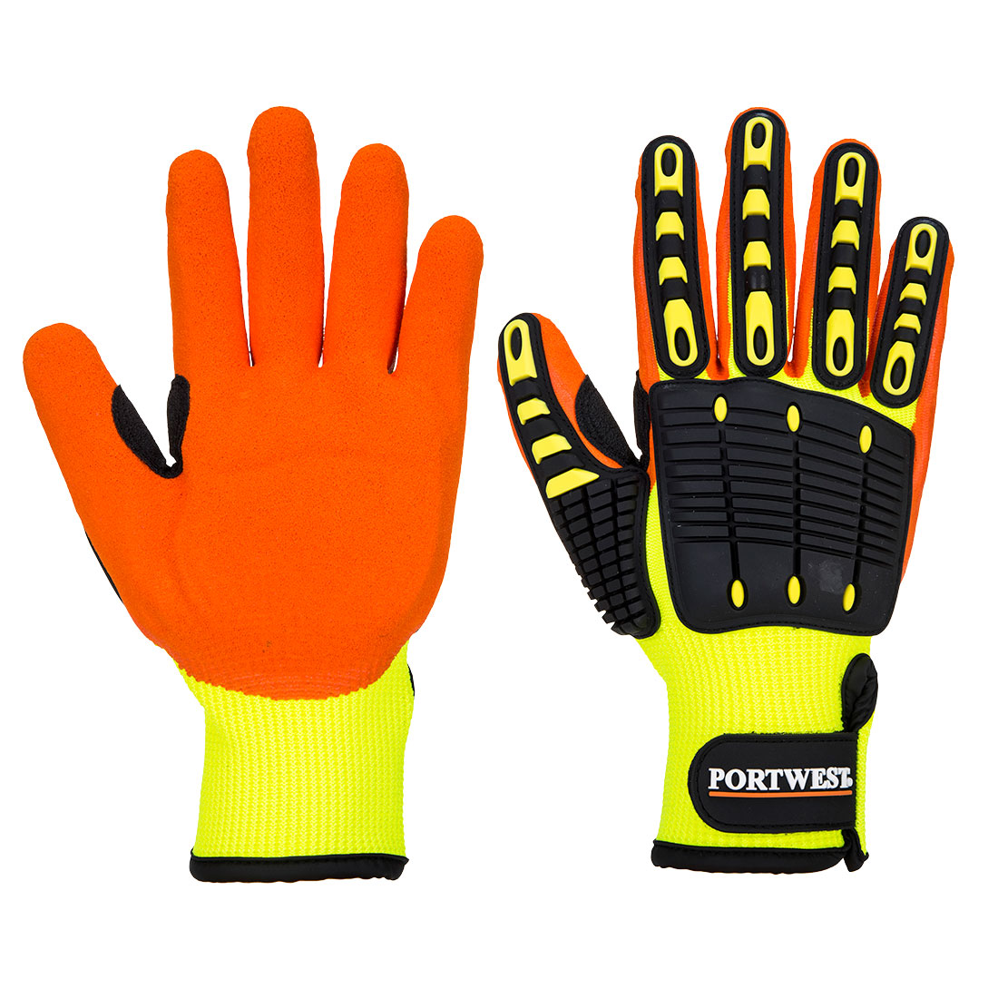 Anti Impact Grip Glove - Yellow/Orange