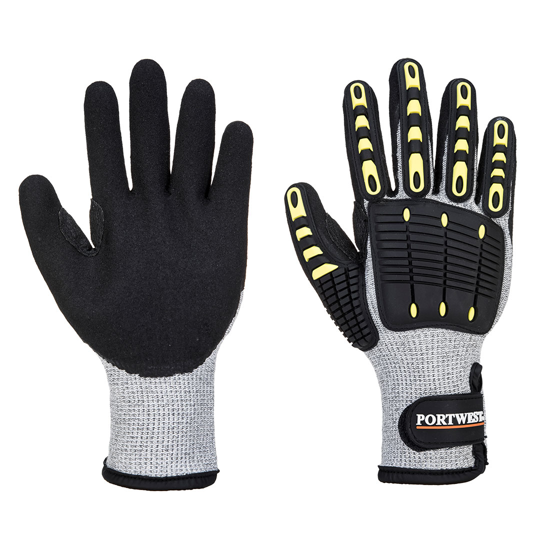 Anti Impact Cut Resistant Thermal Glove - Grey/Black