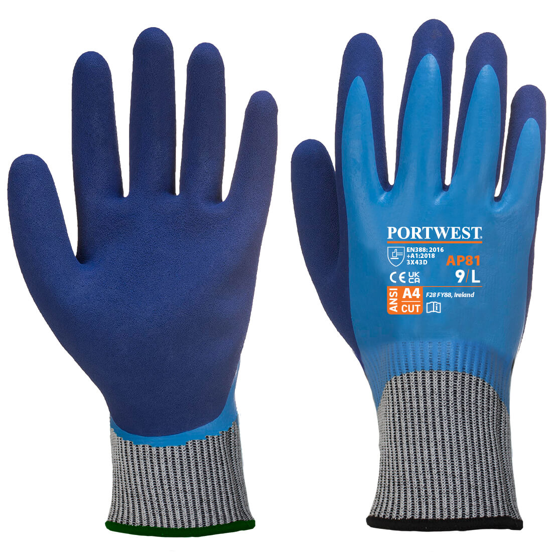 Liquid Pro HR Cut Glove - Blue