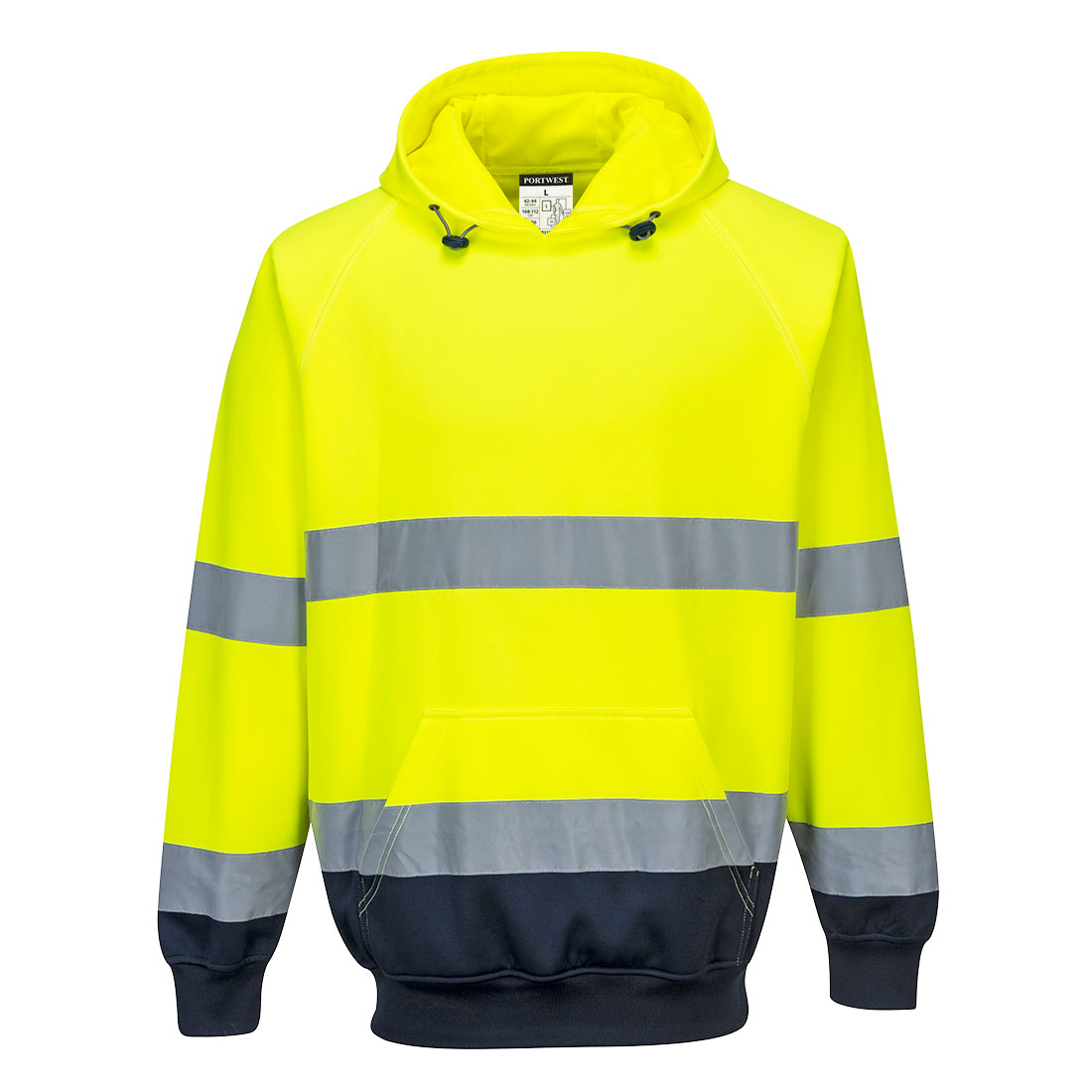 Two-Tone Hooded Sweatshirt - Yellow/Navy