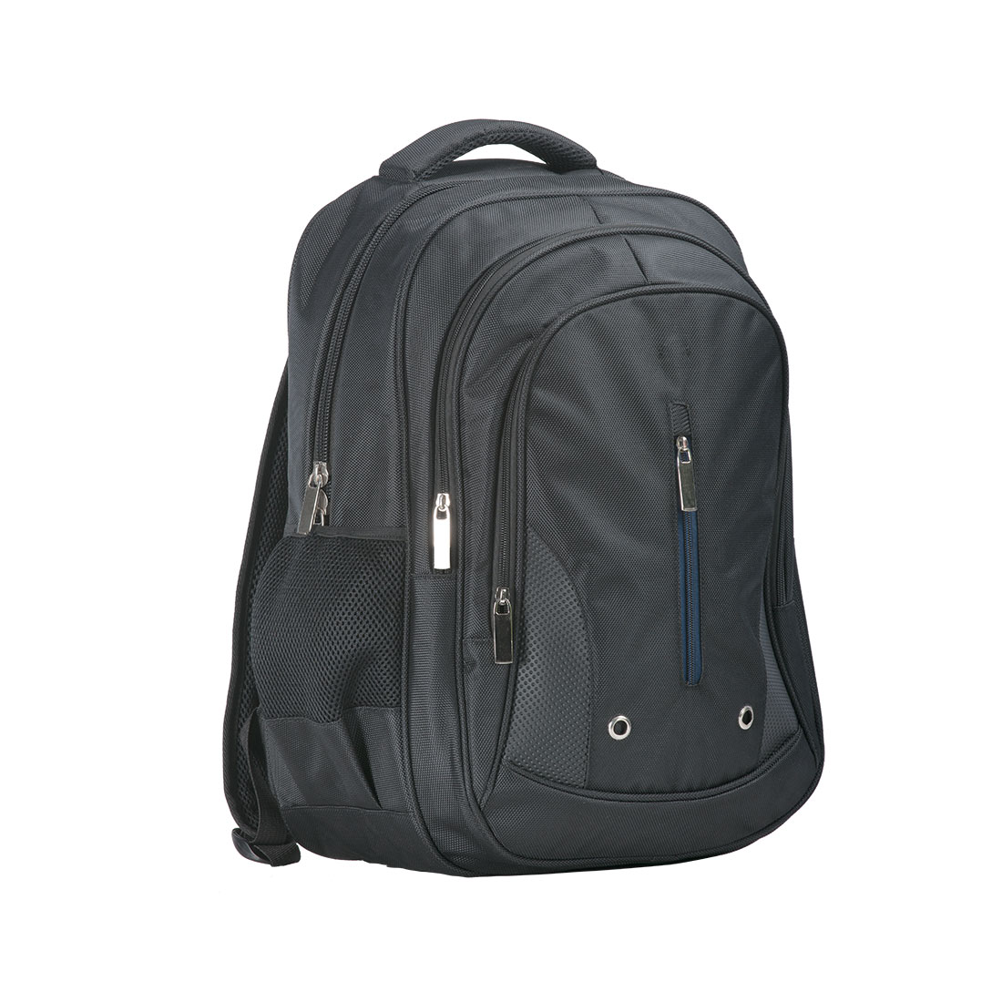Triple Pocket Backpack - Black