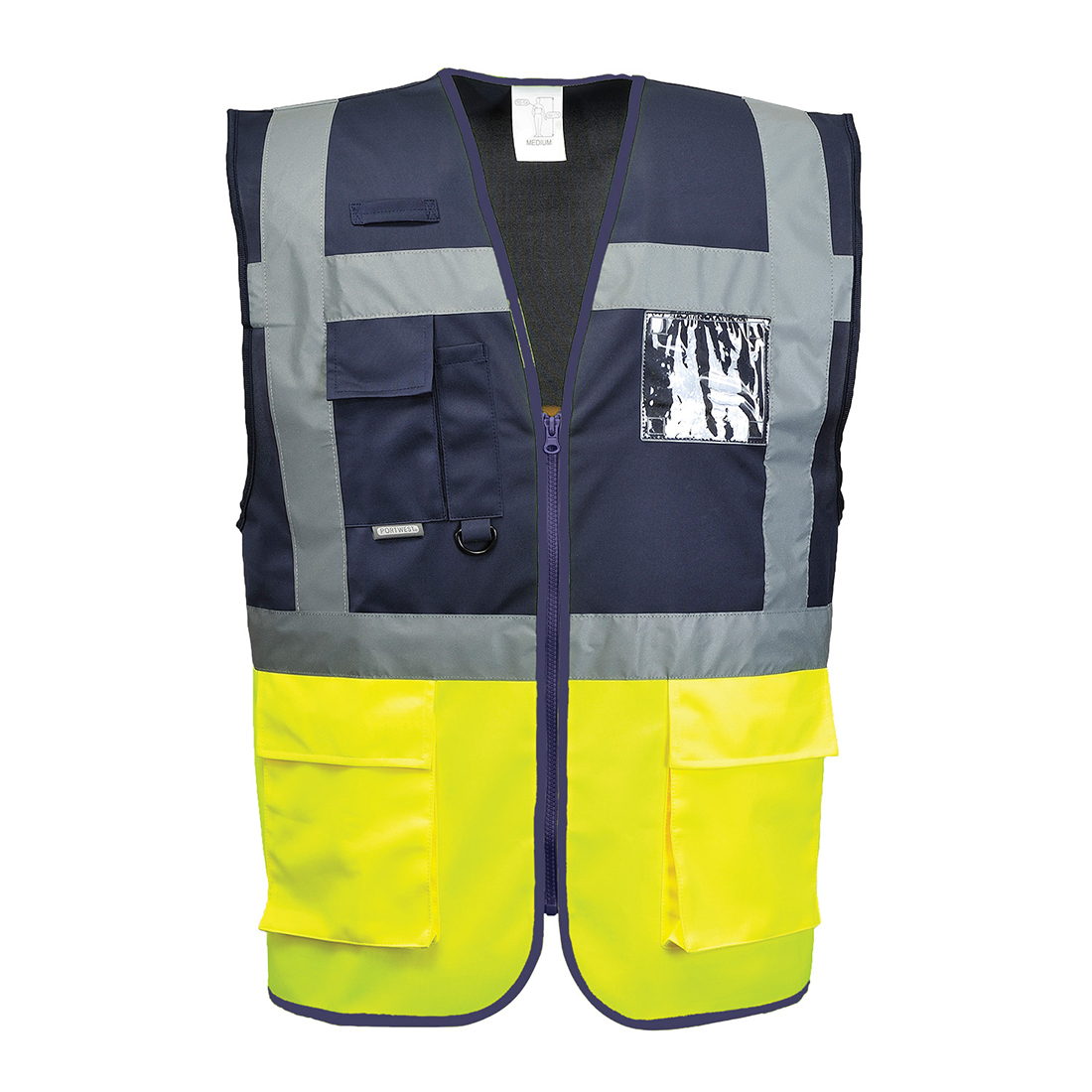 Paris Executive Vest - Yellow/Navy