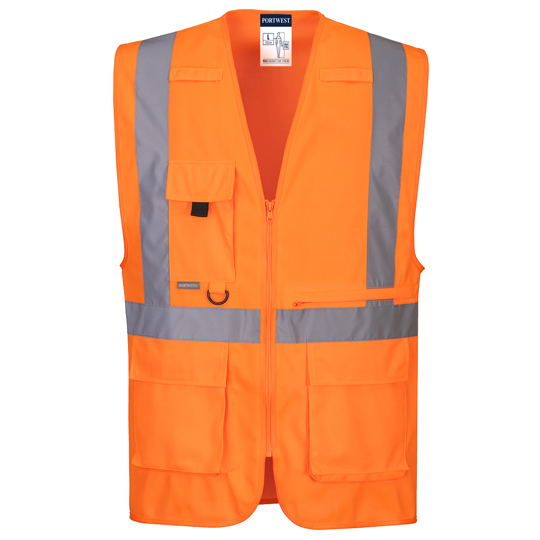 Hi-Vis Executive Vest With Tablet Pocket - Orange