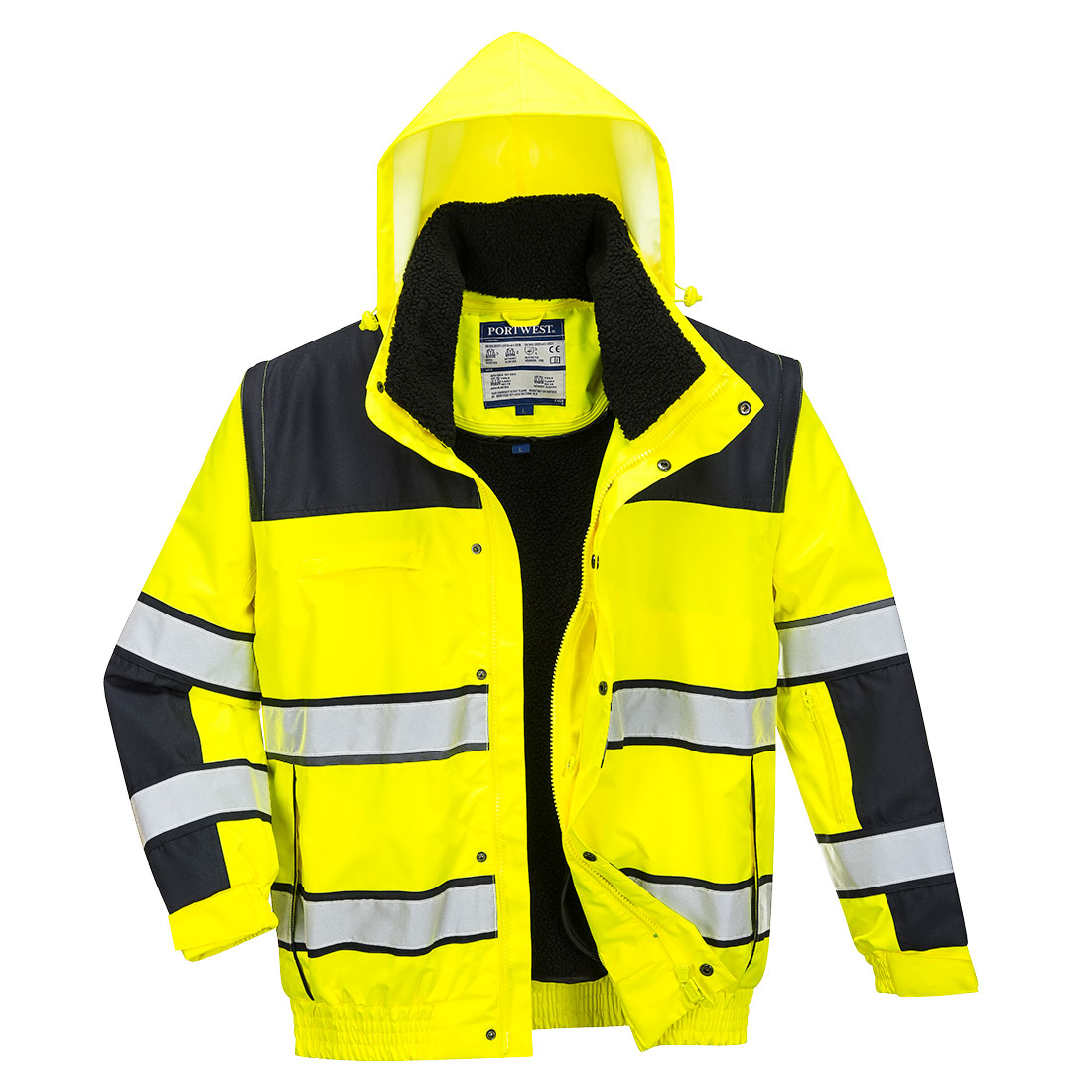 Hi-Vis Classic Bomber Jacket - Yellow/Black