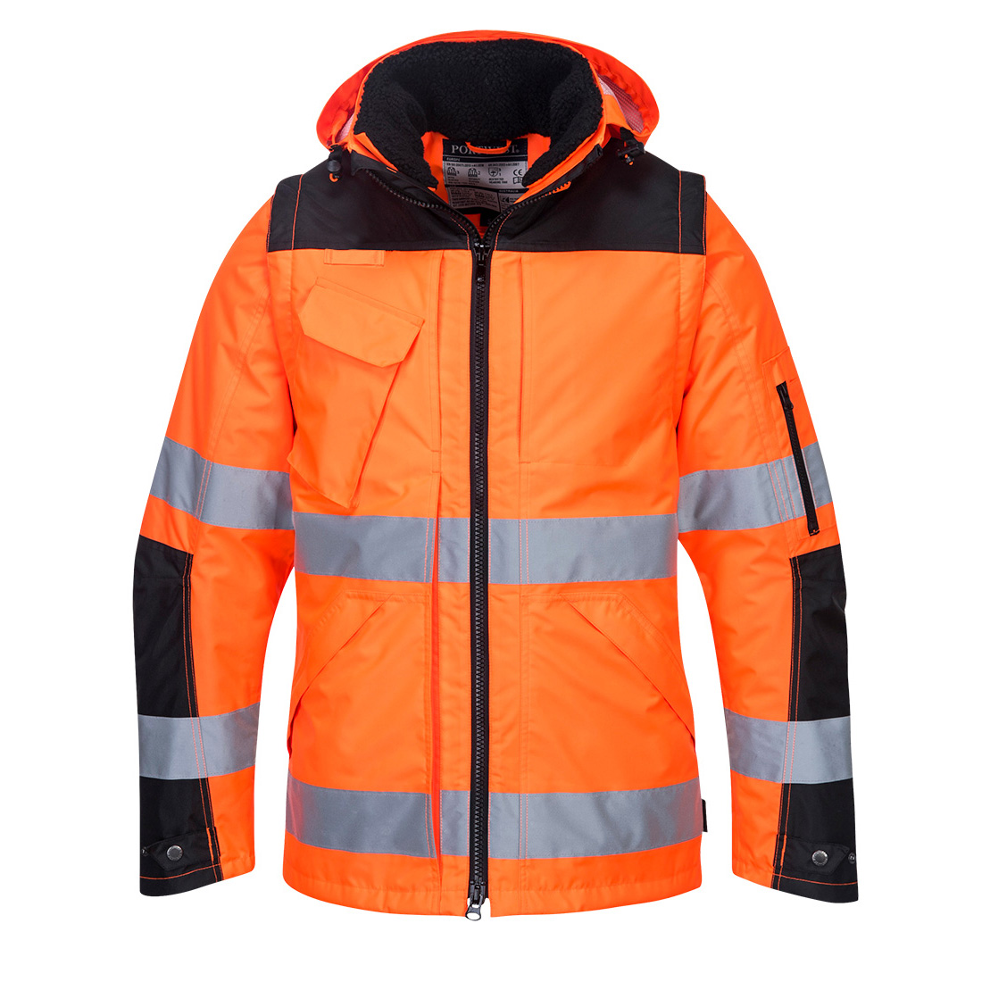 Pro Hi-Vis 3-in-1 Jacket - Orange/Black