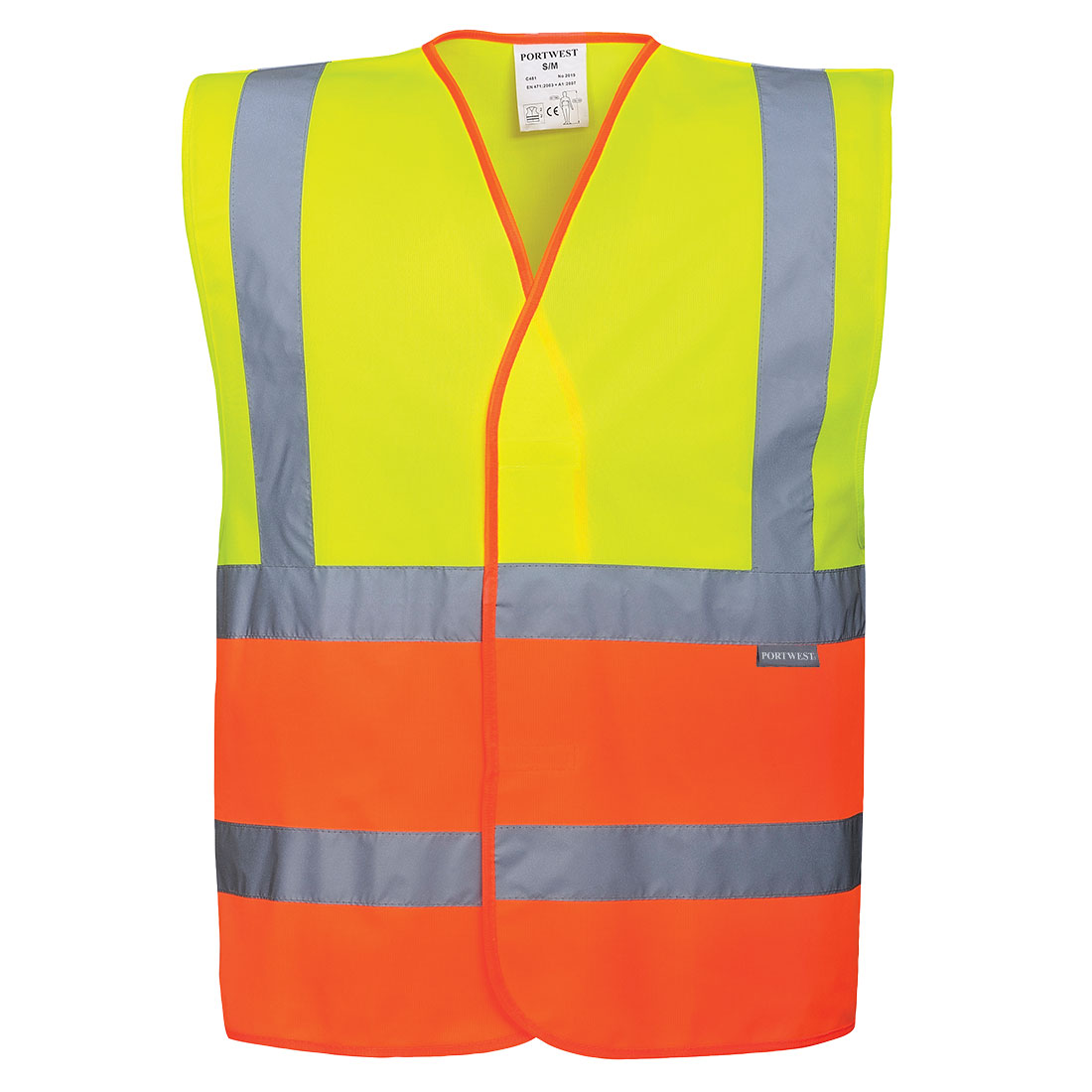 Two Tone Hi-Vis Vest - Yellow/Orange