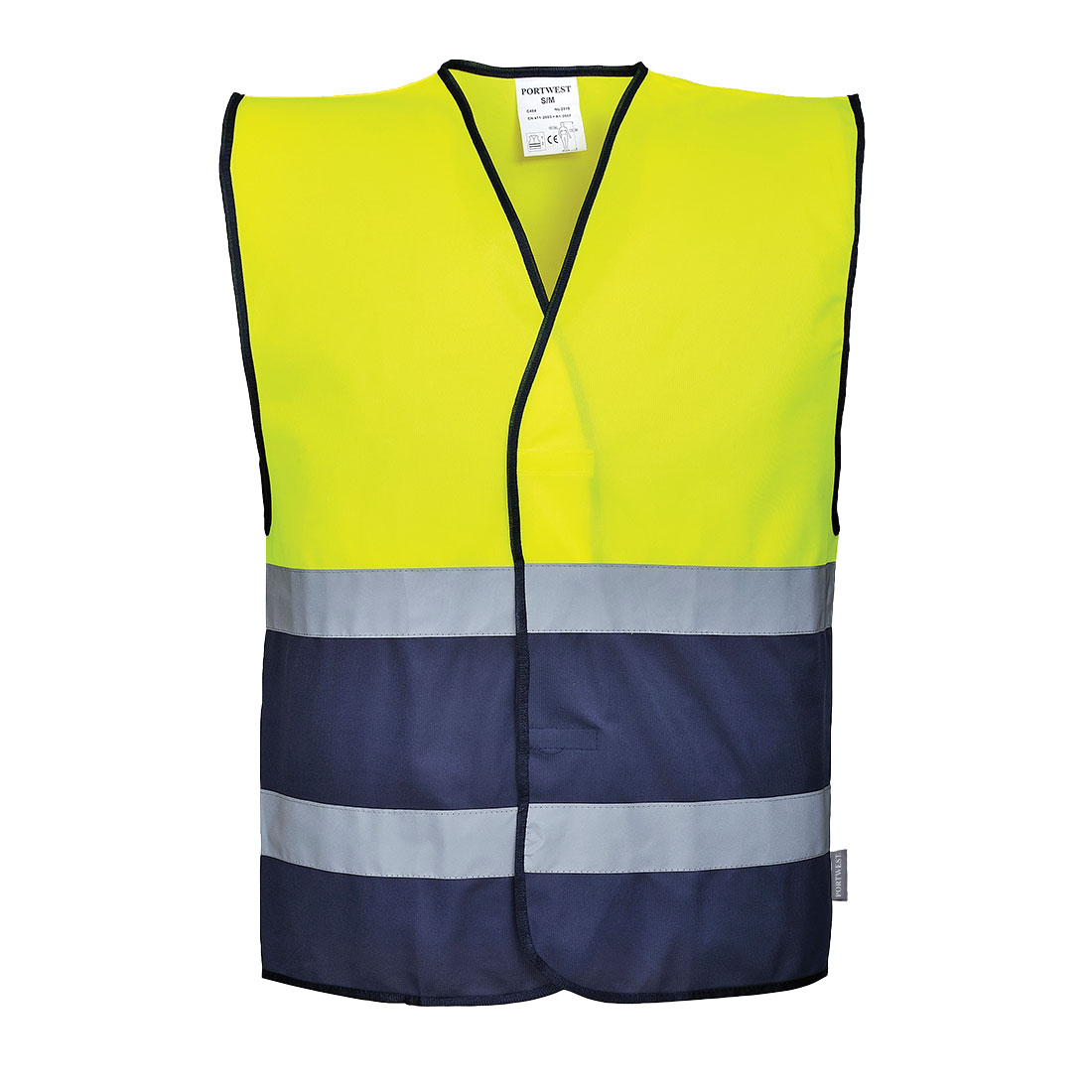 Hi-Vis Two Tone Vest - Yellow/Navy