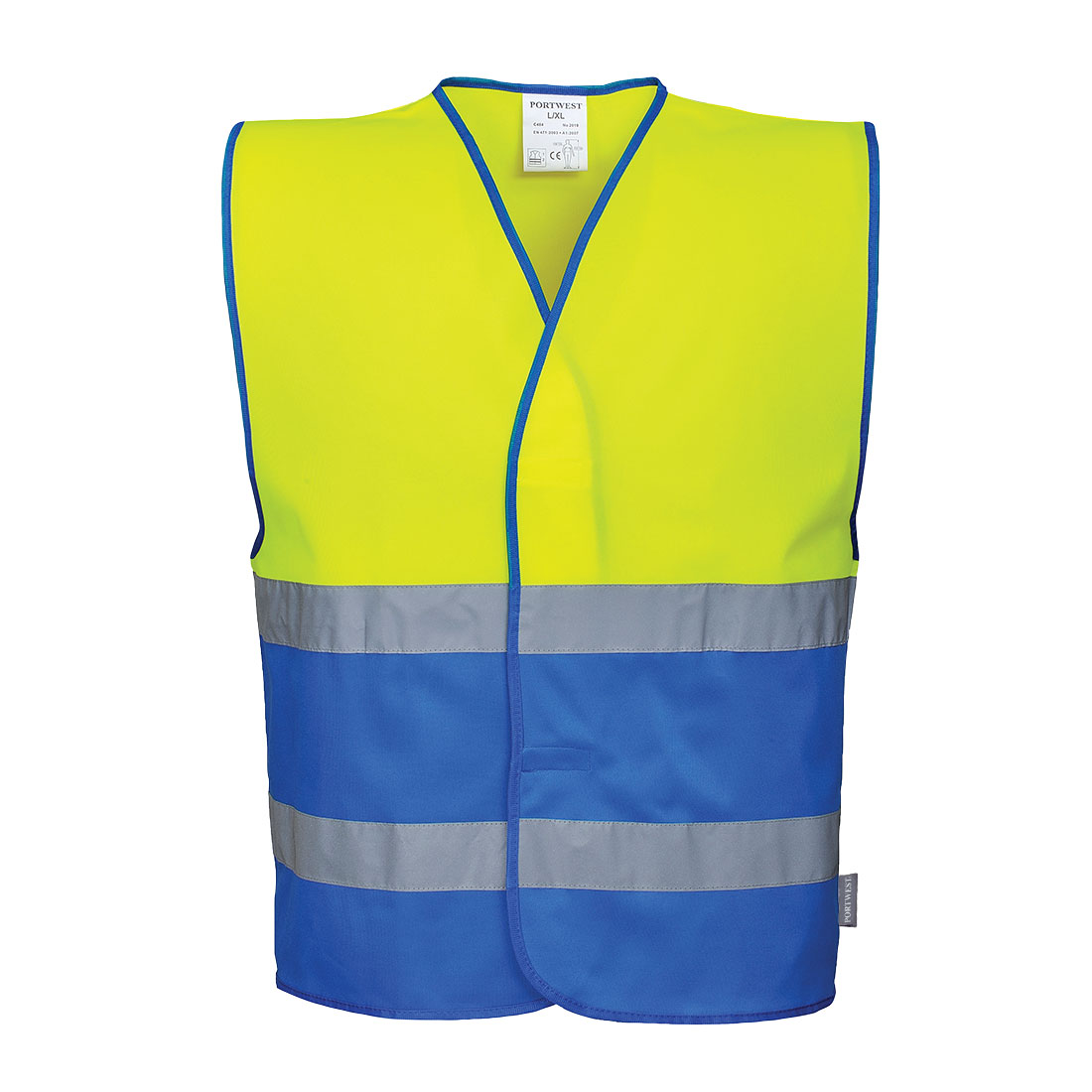 Hi-Vis Two Tone Vest - Yellow/Royal