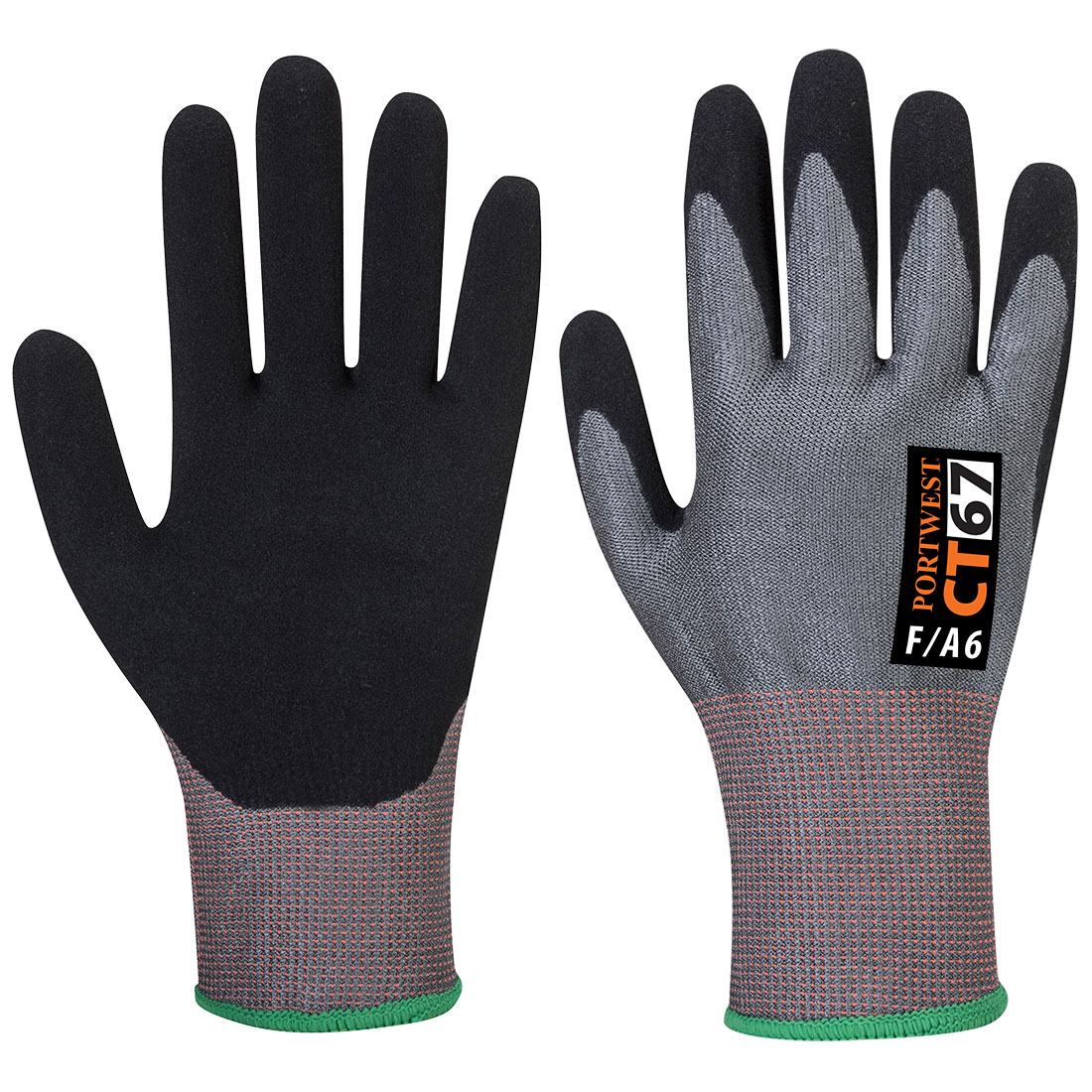 CT AHR13 Nitrile Foam Cut Glove - Grey/Black