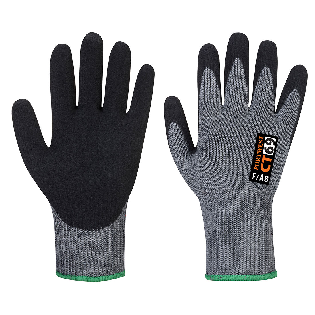 CT AHR7 Nitrile Foam Cut Glove - Grey/Black