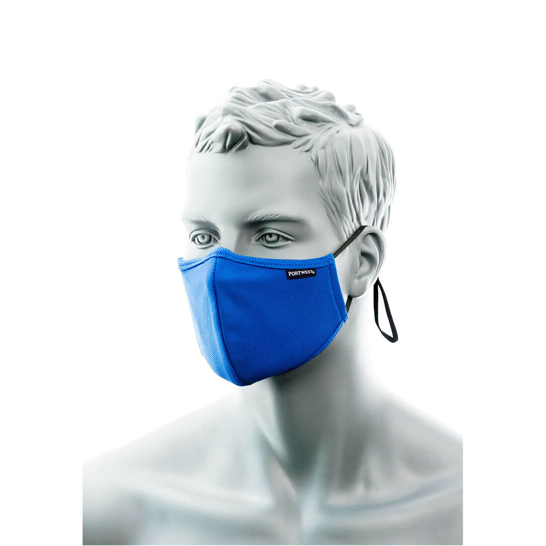 2-Ply Anti-Microbial Fabric Face Mask with Nose Band (Pk25) - Royal Blue