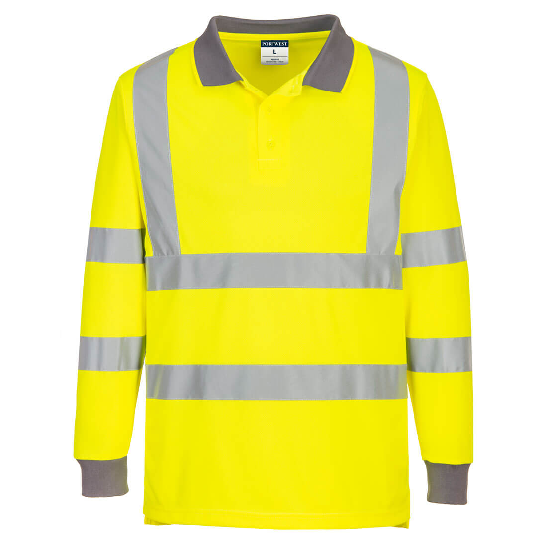 Eco Hi-Vis L/S Polo  (6 pack) - Yellow