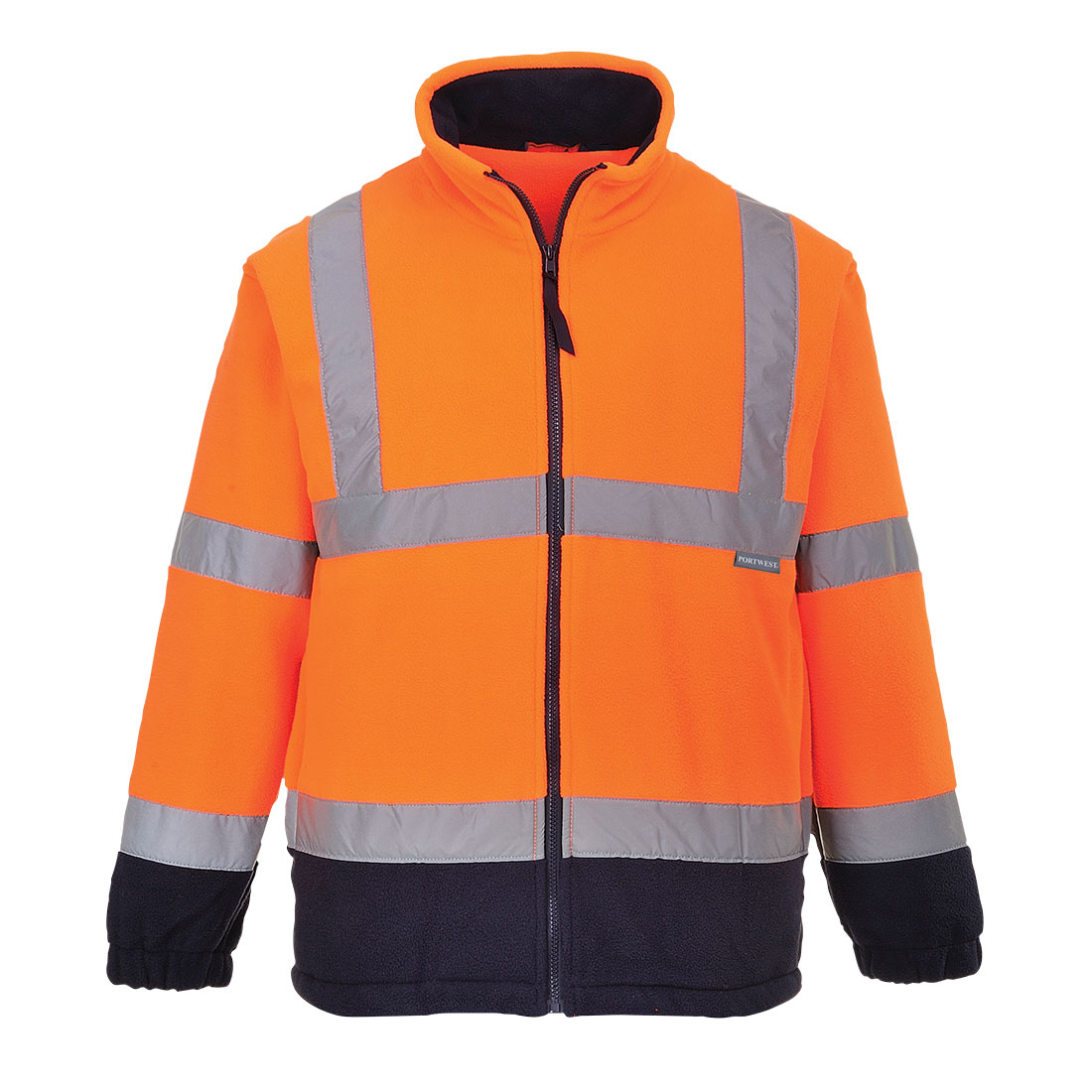 Hi-Vis Two Tone Fleece - Orange/Navy