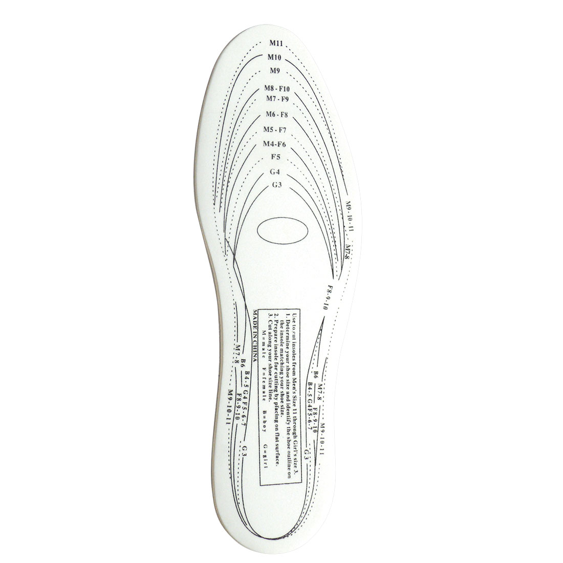 Memory Foam Insole - White