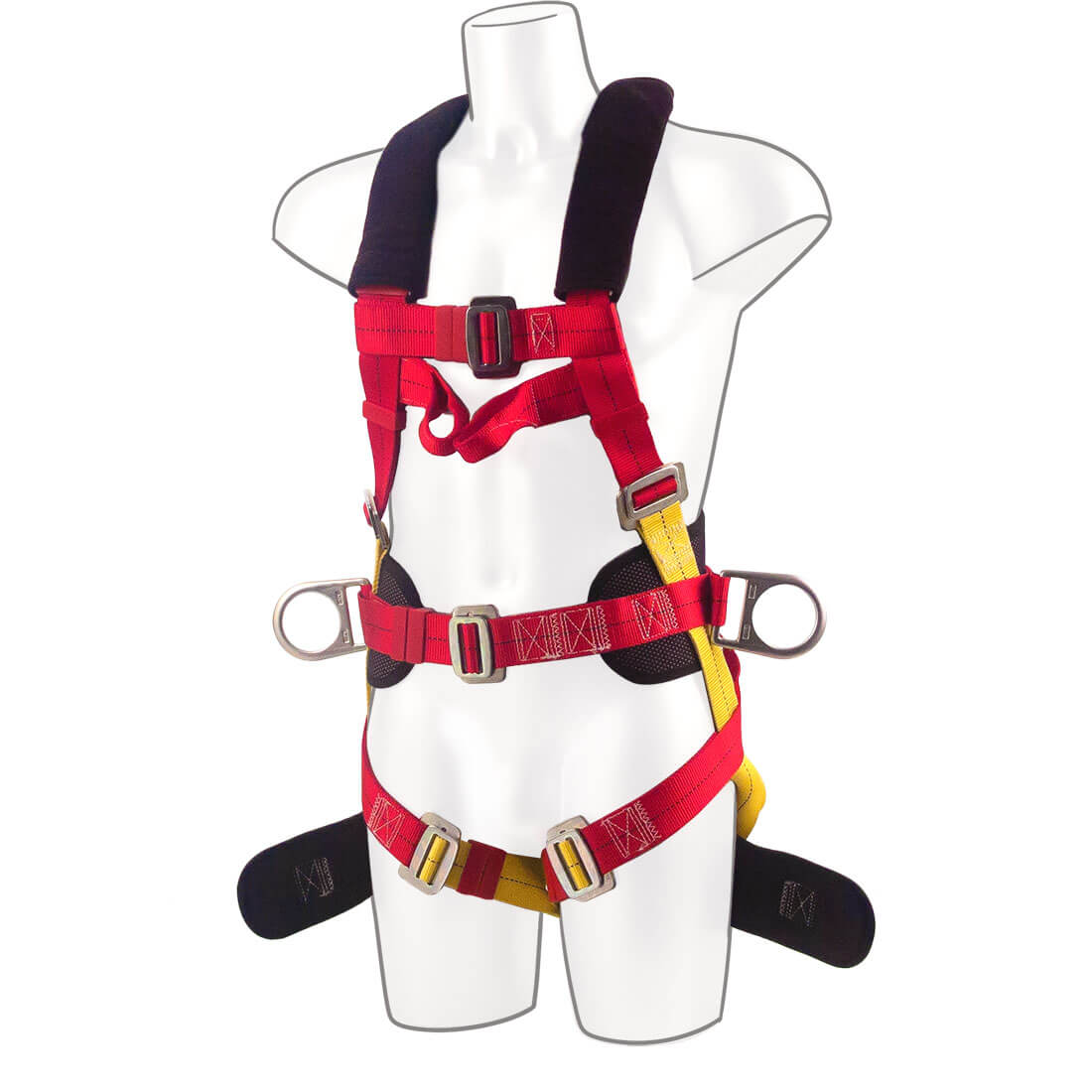 Portwest 3 Point Comfort Plus Harness - Red
