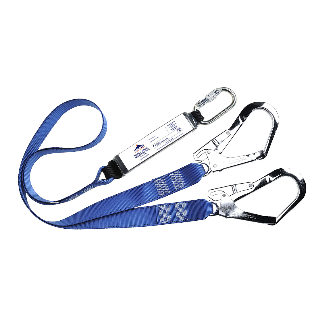 Double Webbing 1.8m Lanyard With Shock Absorber - Royal Blue