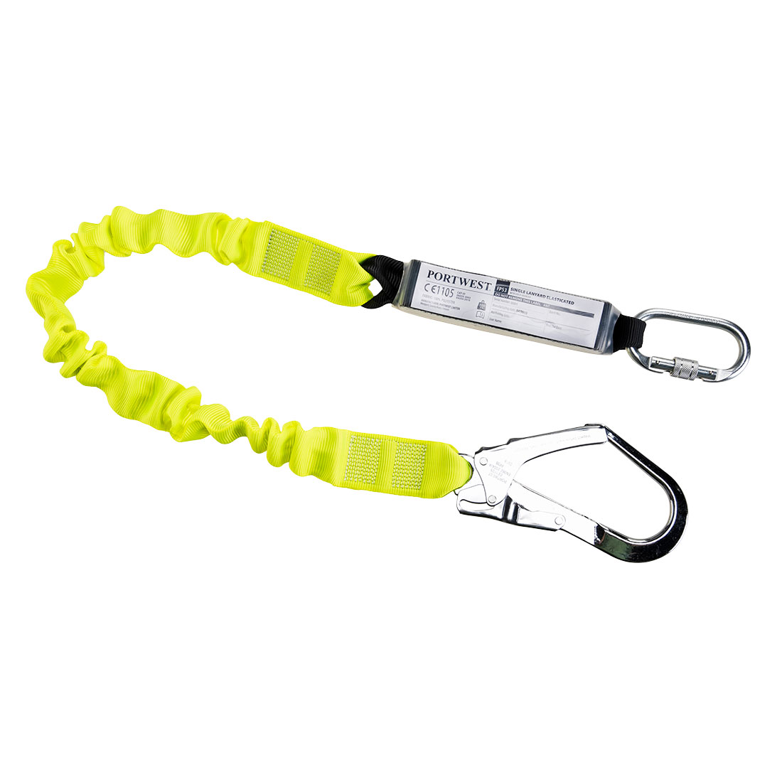 Single Elasticated Lanyard With Shock Absorber - 1.8m