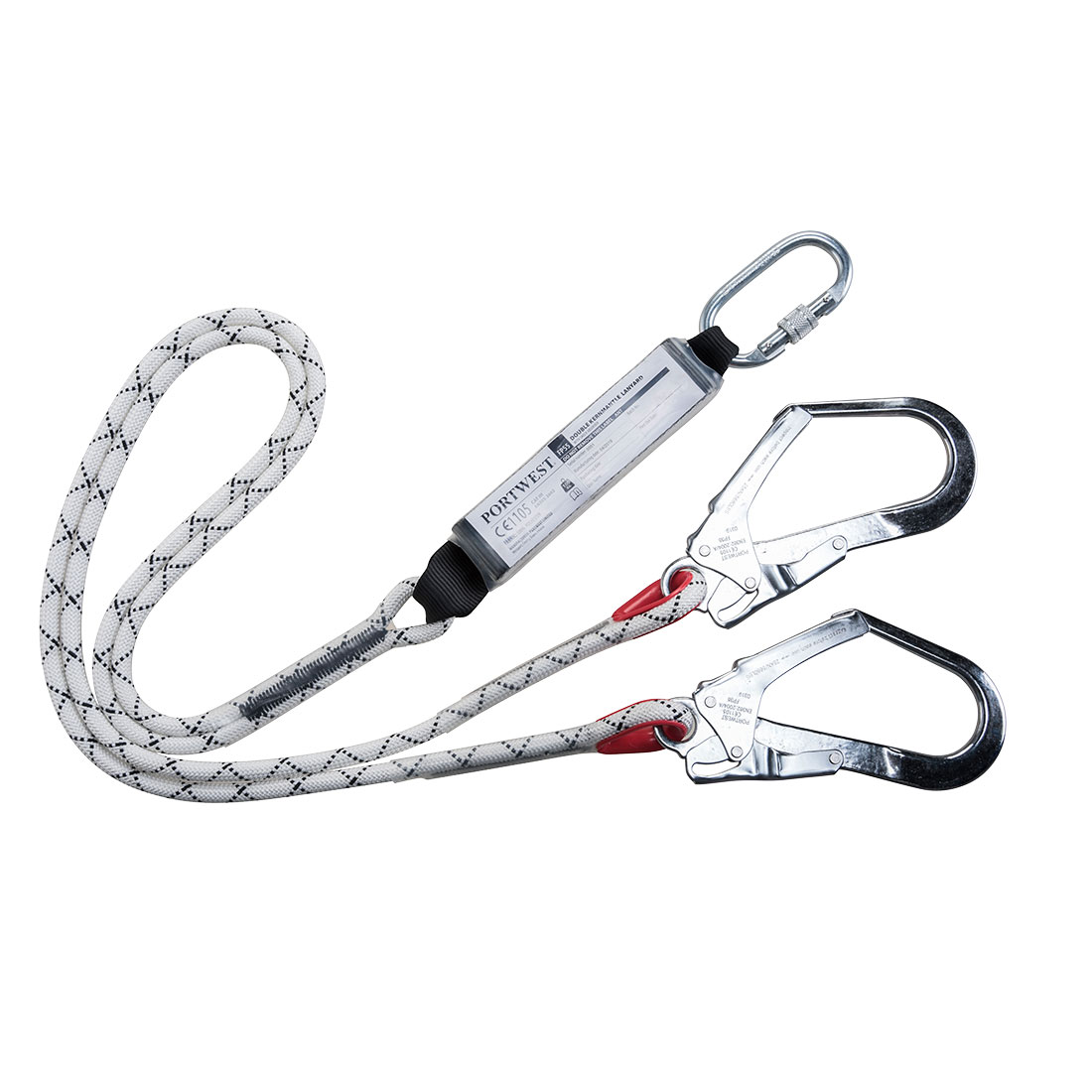 Double Kernmantle Lanyard With Shock Absorber - 1.8m