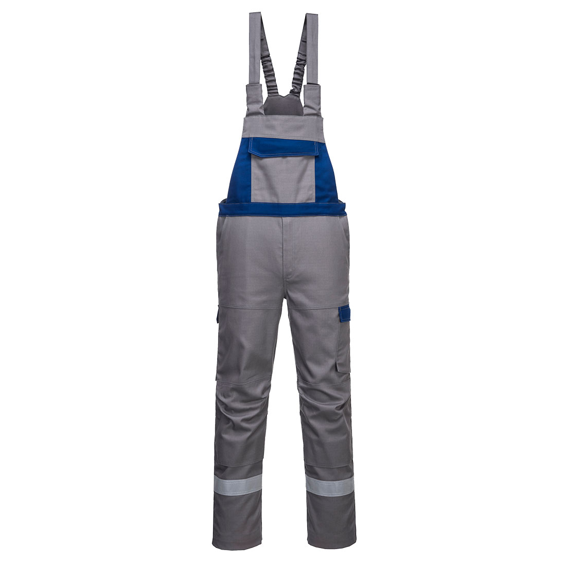 Bizflame Ultra Two Tone Bib & Brace - Grey Short