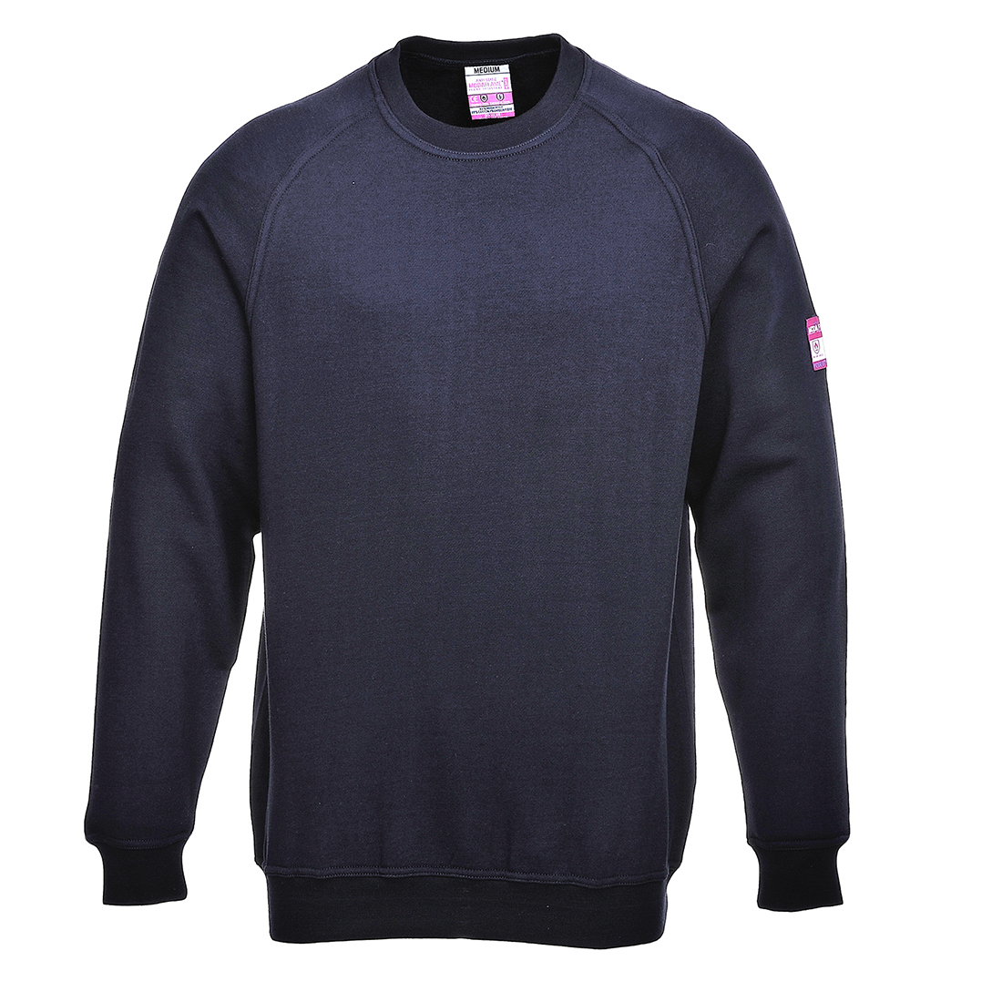 Flame Resistant Anti-Static Long Sleeve Sweatshirt - Navy