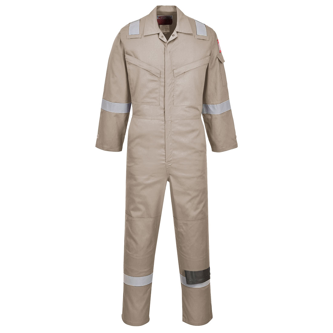 Flame Resistant Super Light Weight Anti-Static Coverall 210g - Khaki