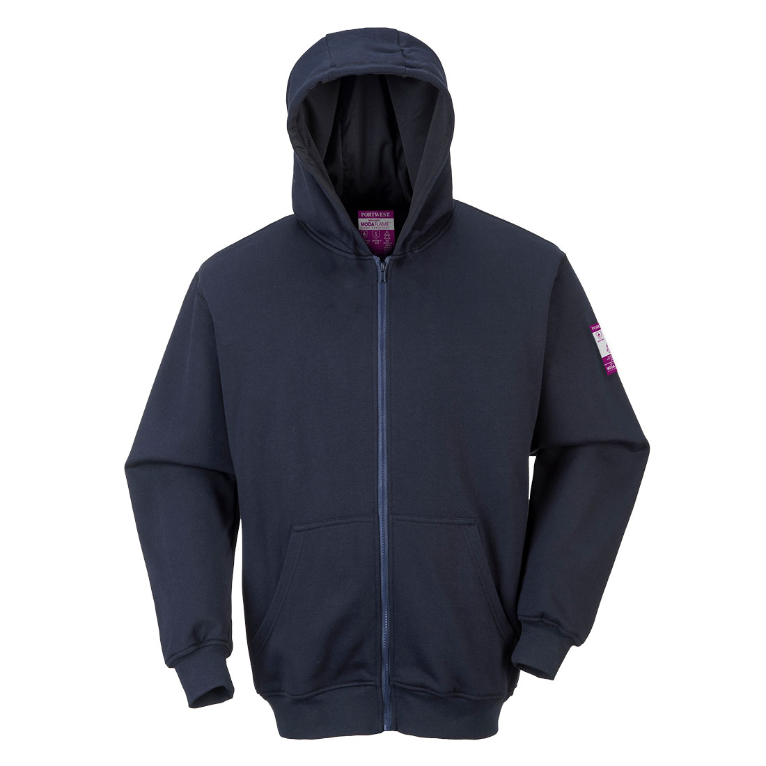 FR Zip Front Hooded Sweatshirt - Navy