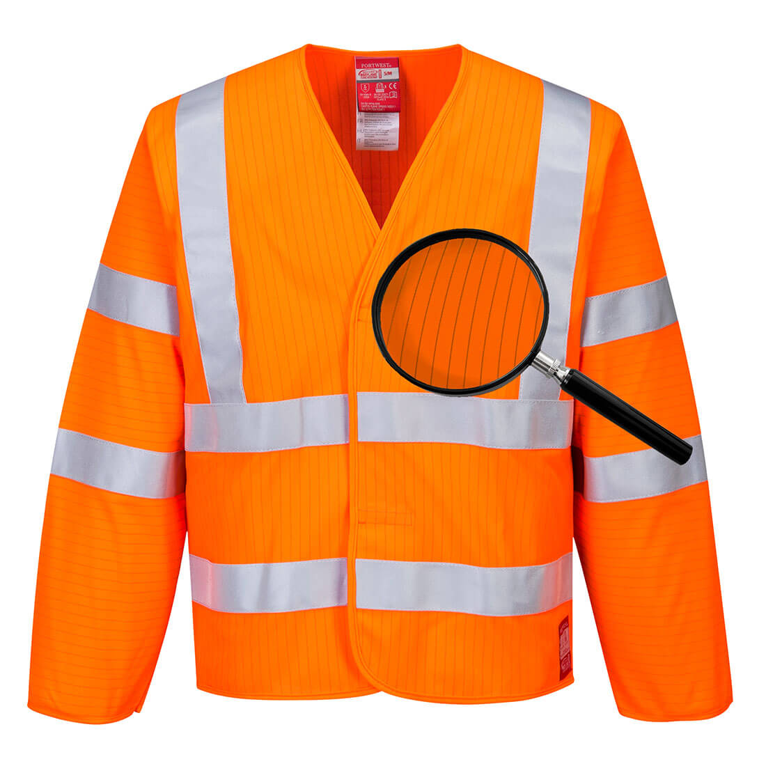 Hi-Vis Anti Static Jacket - Flame Resistant - Orange