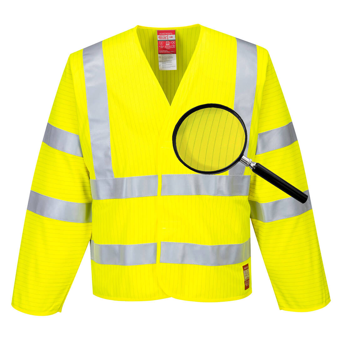 Hi-Vis Anti Static Jacket - Flame Resistant - Yellow