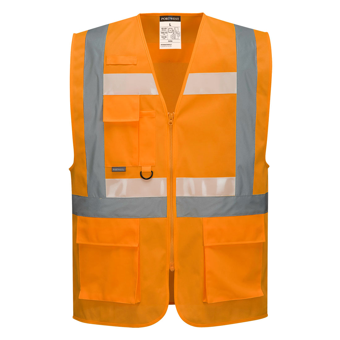 Glowtex Ezee Zip Executive Vest - Orange
