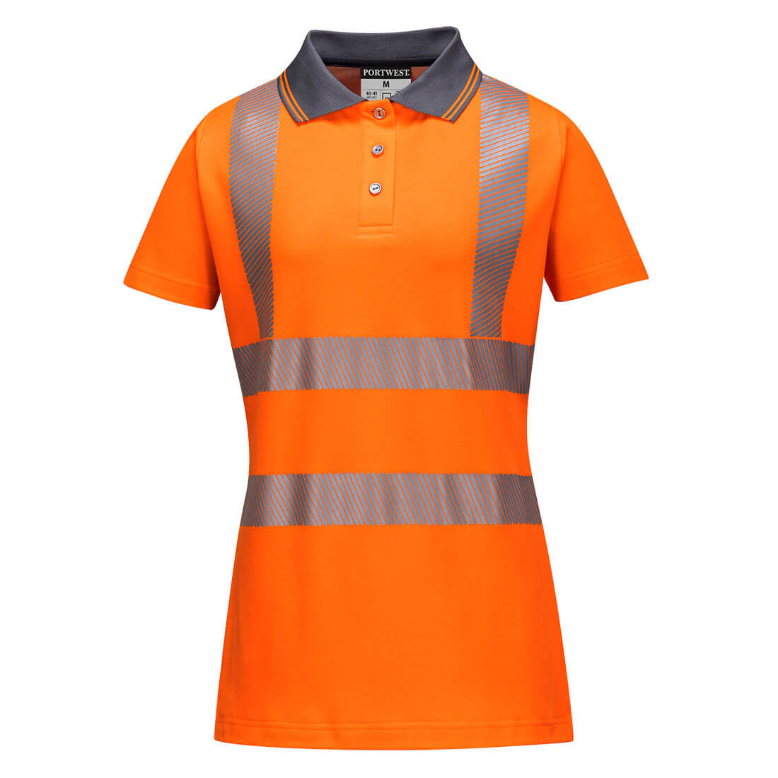 Women's Pro Polo Shirt - Orange/Grey