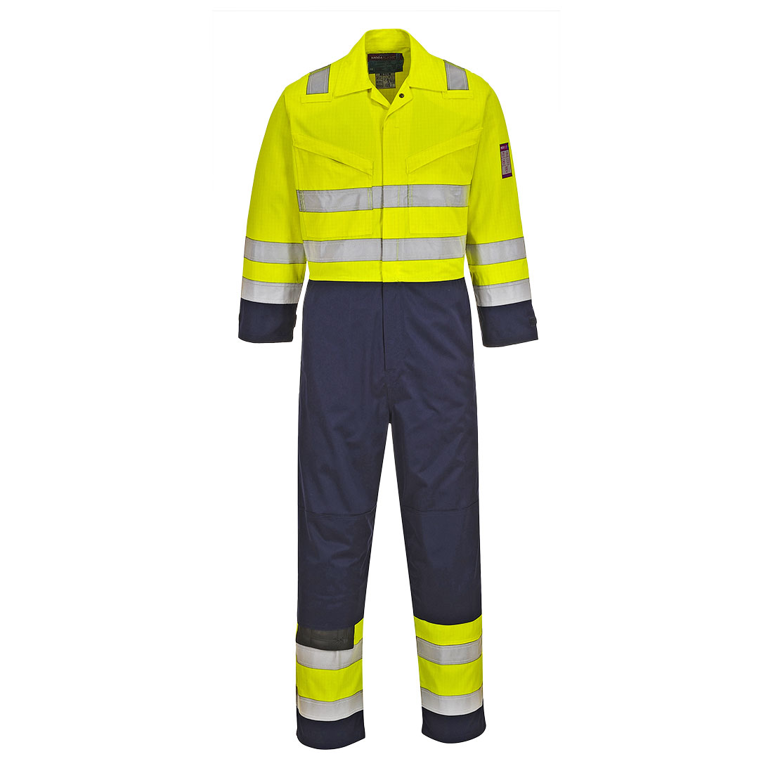 Hi-Vis Modaflame Coverall - Yellow/Navy Tall