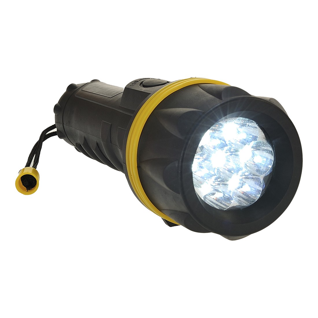 7 LED Rubber Torch  - Yellow/Black