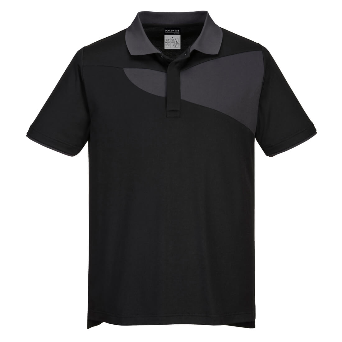 PW2 Polo Shirt S/S - Black/Zoom Grey