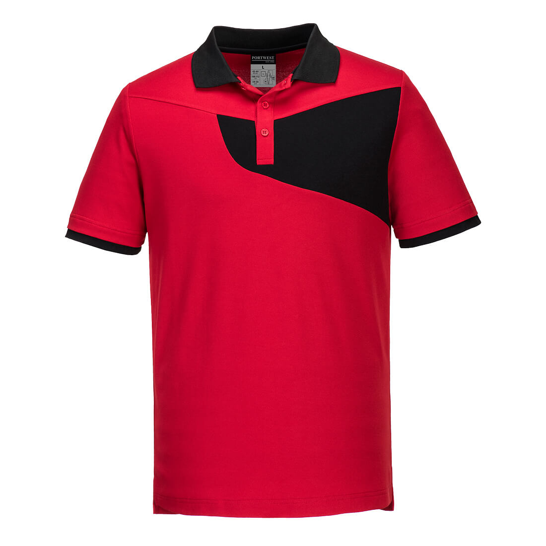 PW2 Polo Shirt S/S - Red/Black
