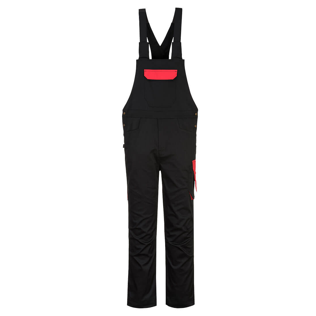 PW2 Bib and Brace - Black/Red