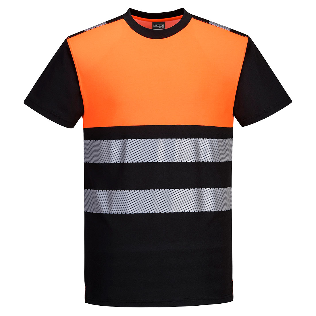 PW3 Hi-Vis Class 1 T-Shirt - Black/Orange