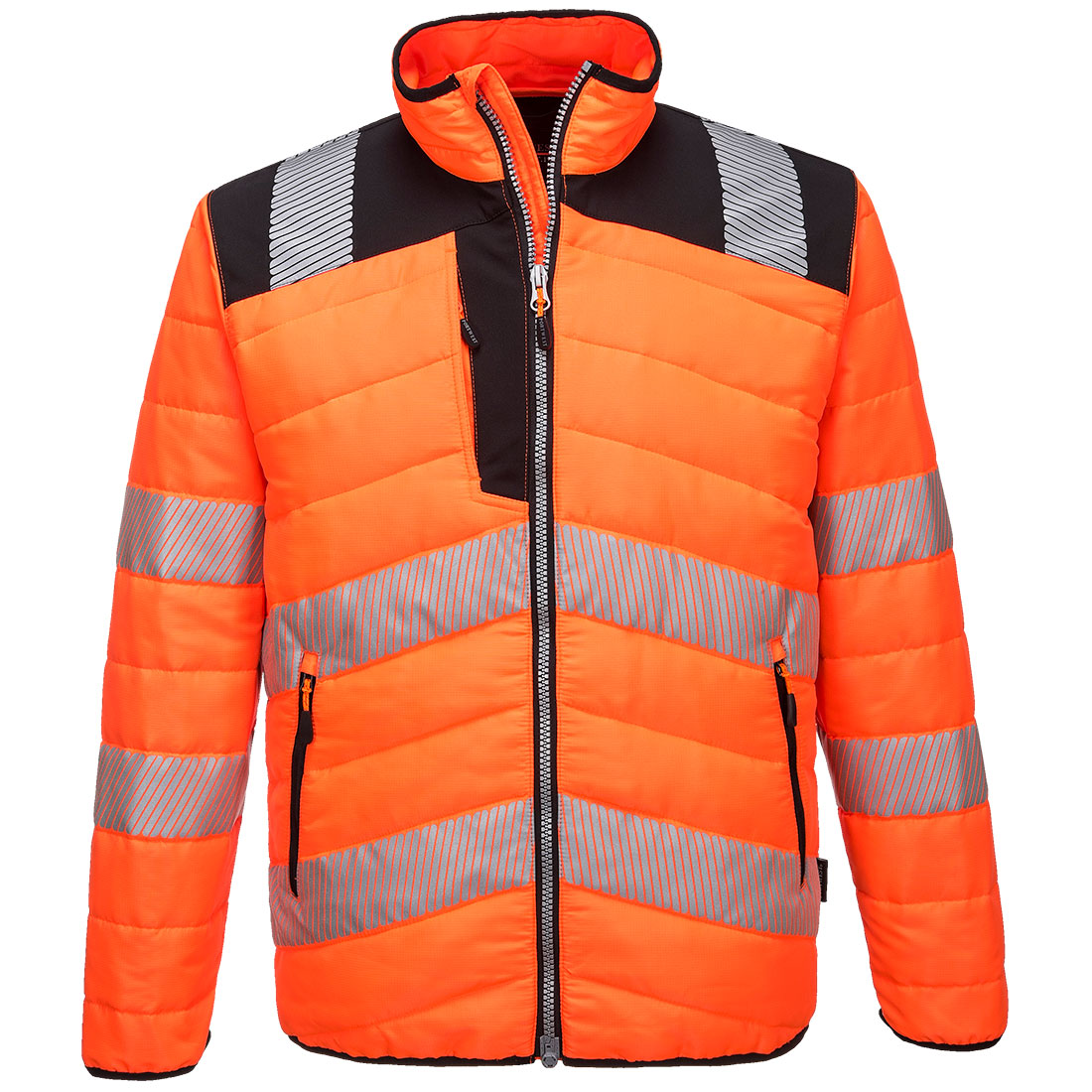 PW3 Hi-Vis Baffle Jacket - Orange/Black