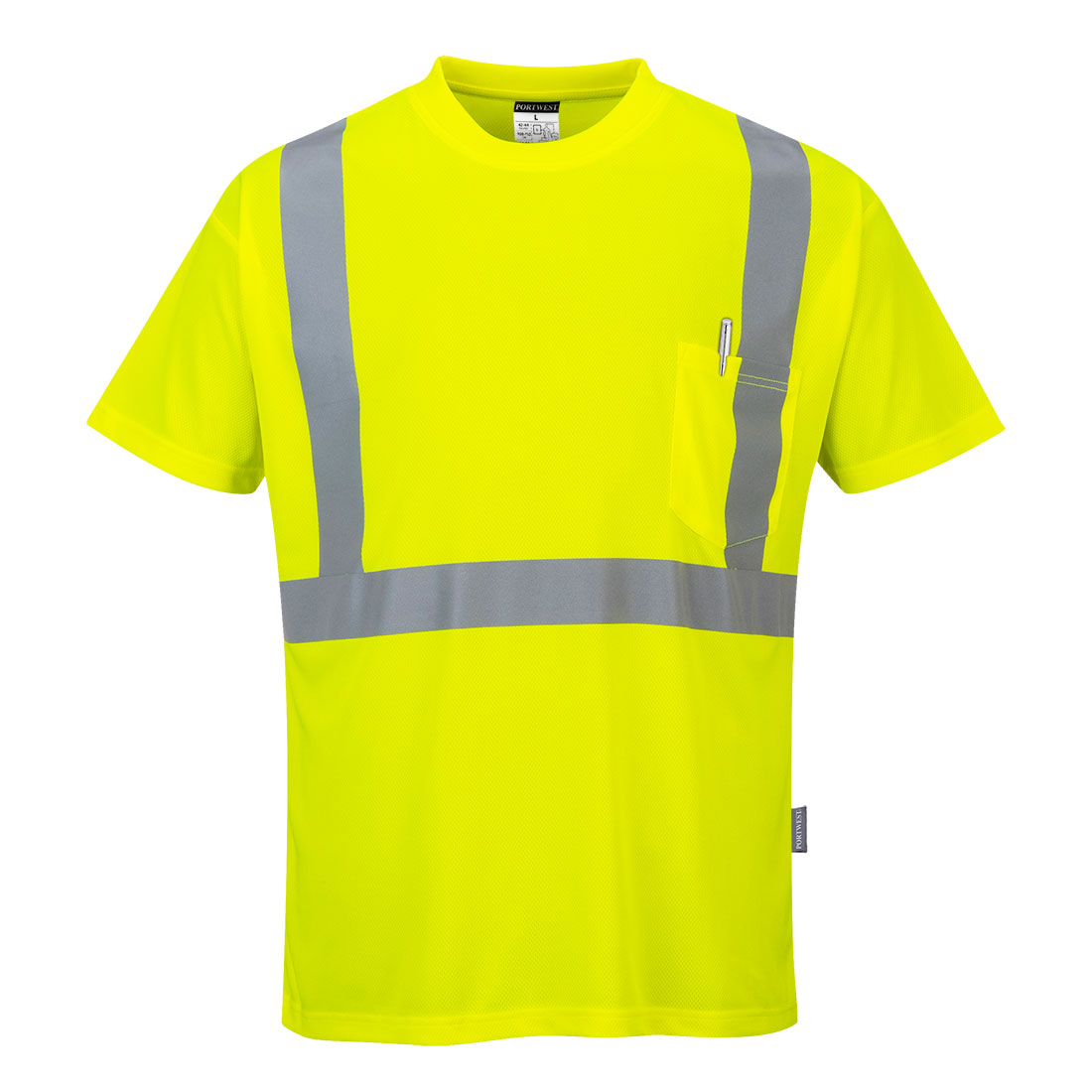 Hi-Vis Pocket T-Shirt  - Yellow