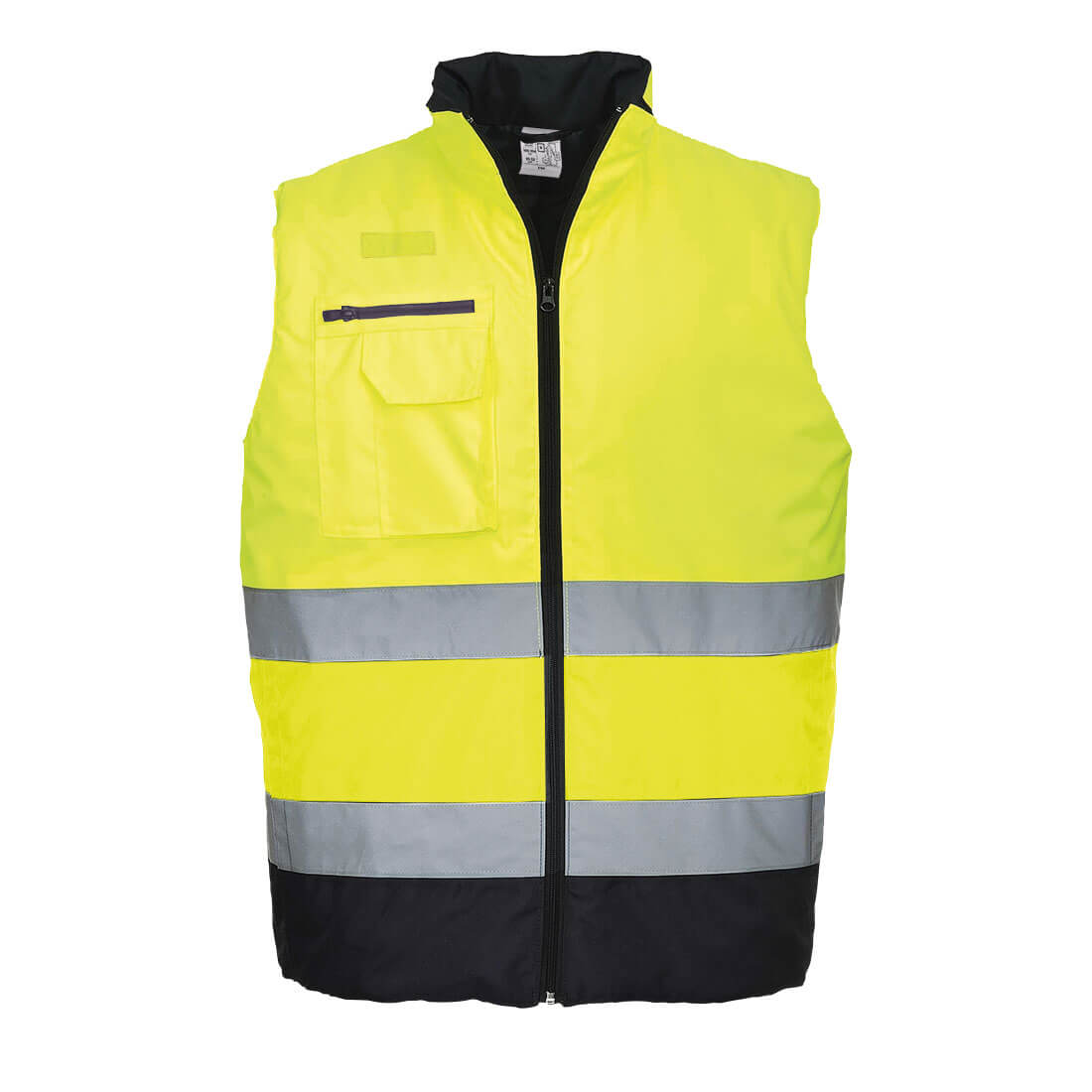 Hi-Vis Two Tone Bodywarmer - Yellow/Navy