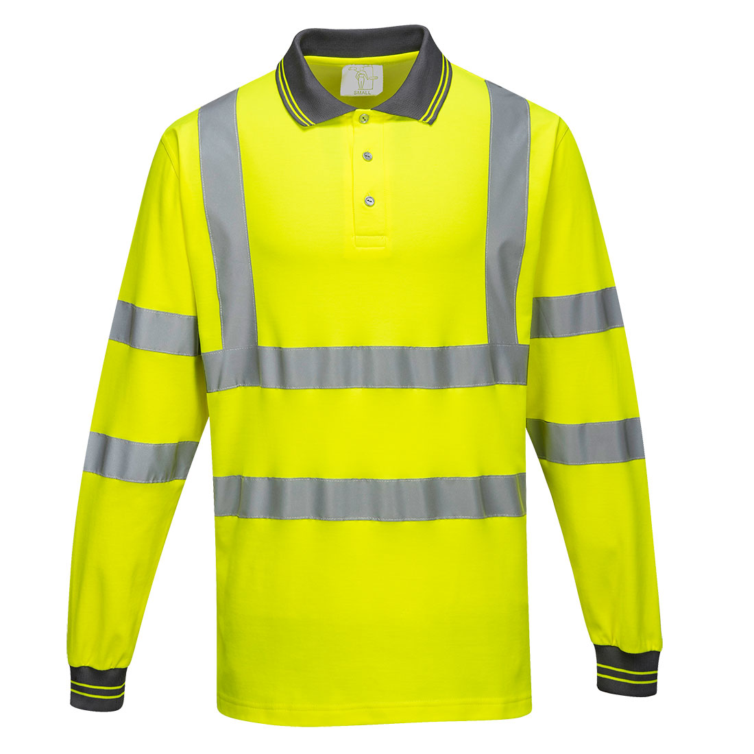 Long Sleeved Cotton Comfort Polo - Yellow