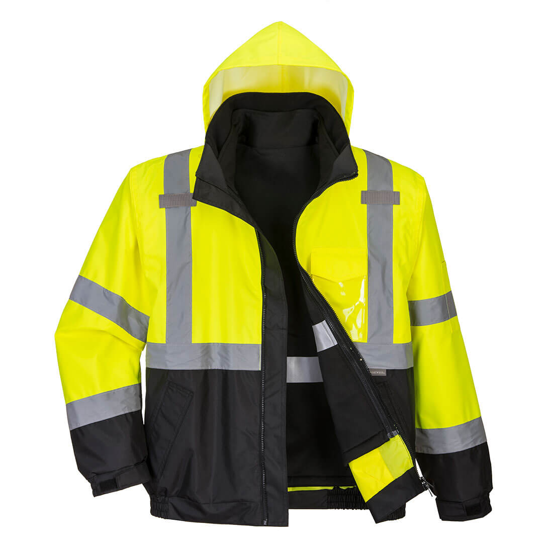 Hi-Vis Premium 3-in-1 Bomber - Yellow/Black