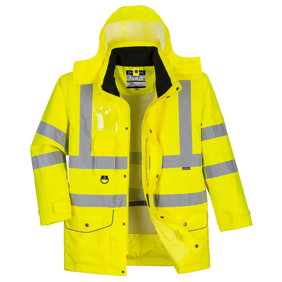 Hi-Vis 7-in-1 Traffic Jacket - Yellow