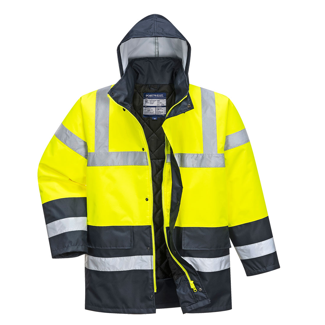 Hi-Vis Contrast Traffic Jacket - Yellow
