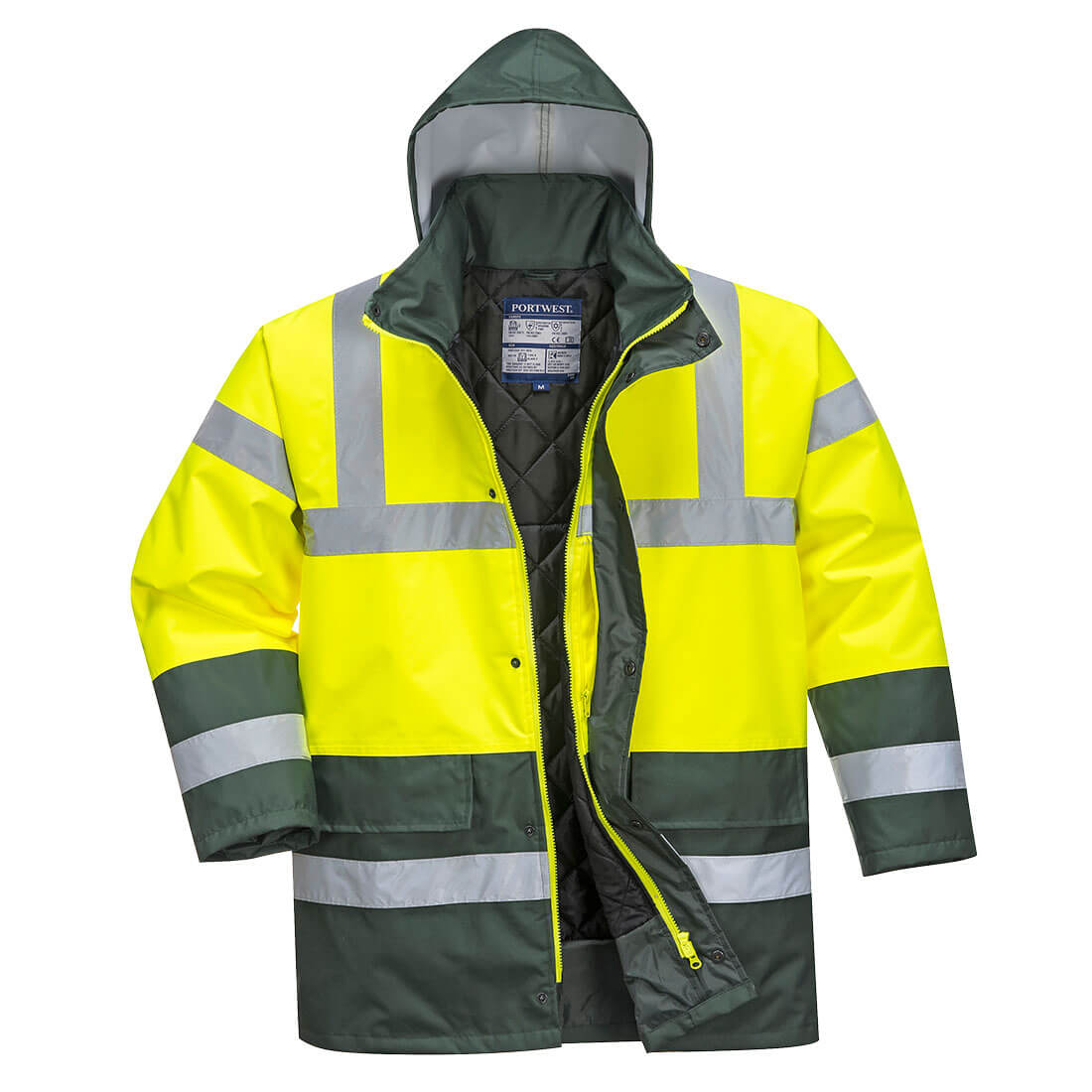 Hi-Vis Contrast Traffic Jacket - Yellow/Green