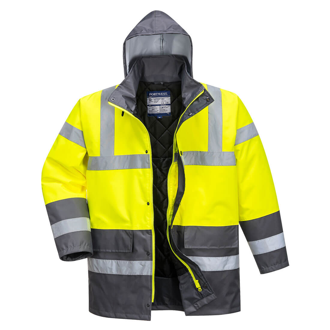 Hi-Vis Contrast Traffic Jacket - Yellow/Grey