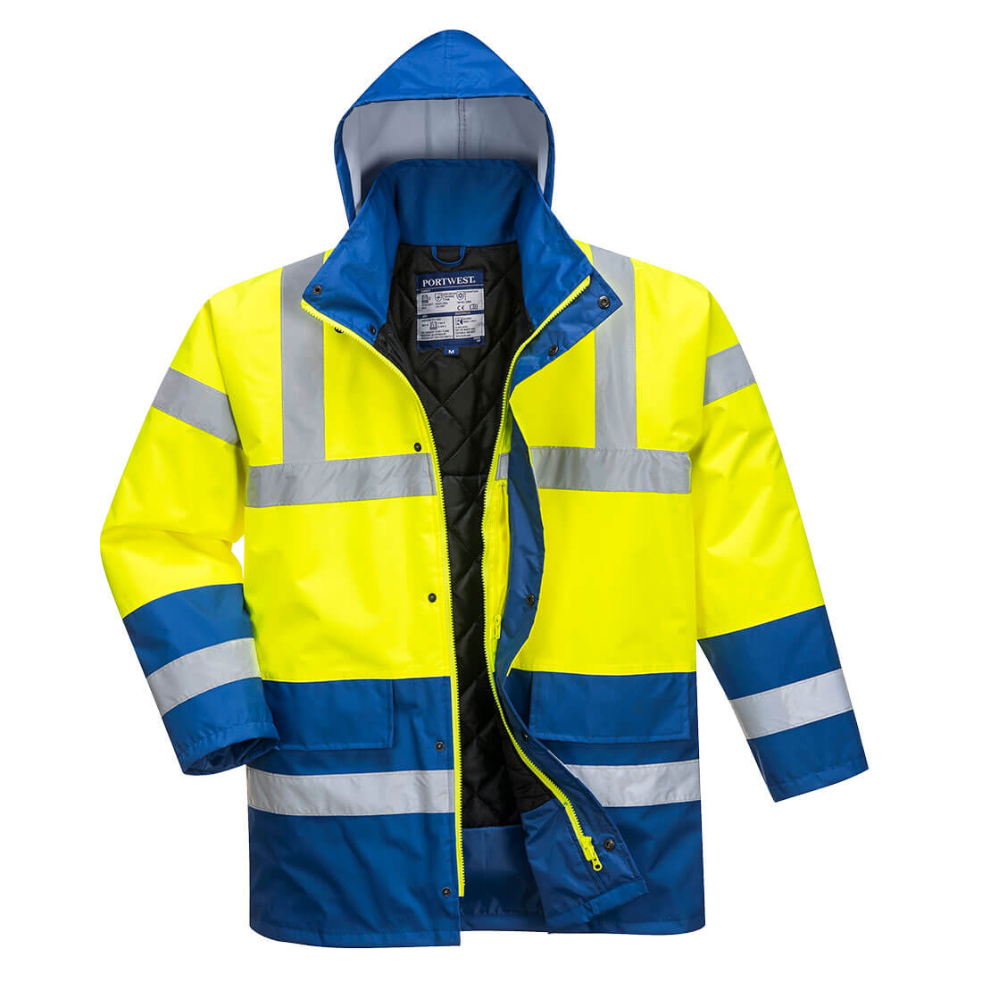 Hi-Vis Contrast Traffic Jacket - Yellow/Royal