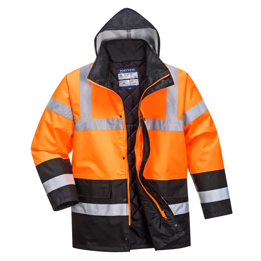 Hi-Vis Two Tone Traffic Jacket - Orange/Black