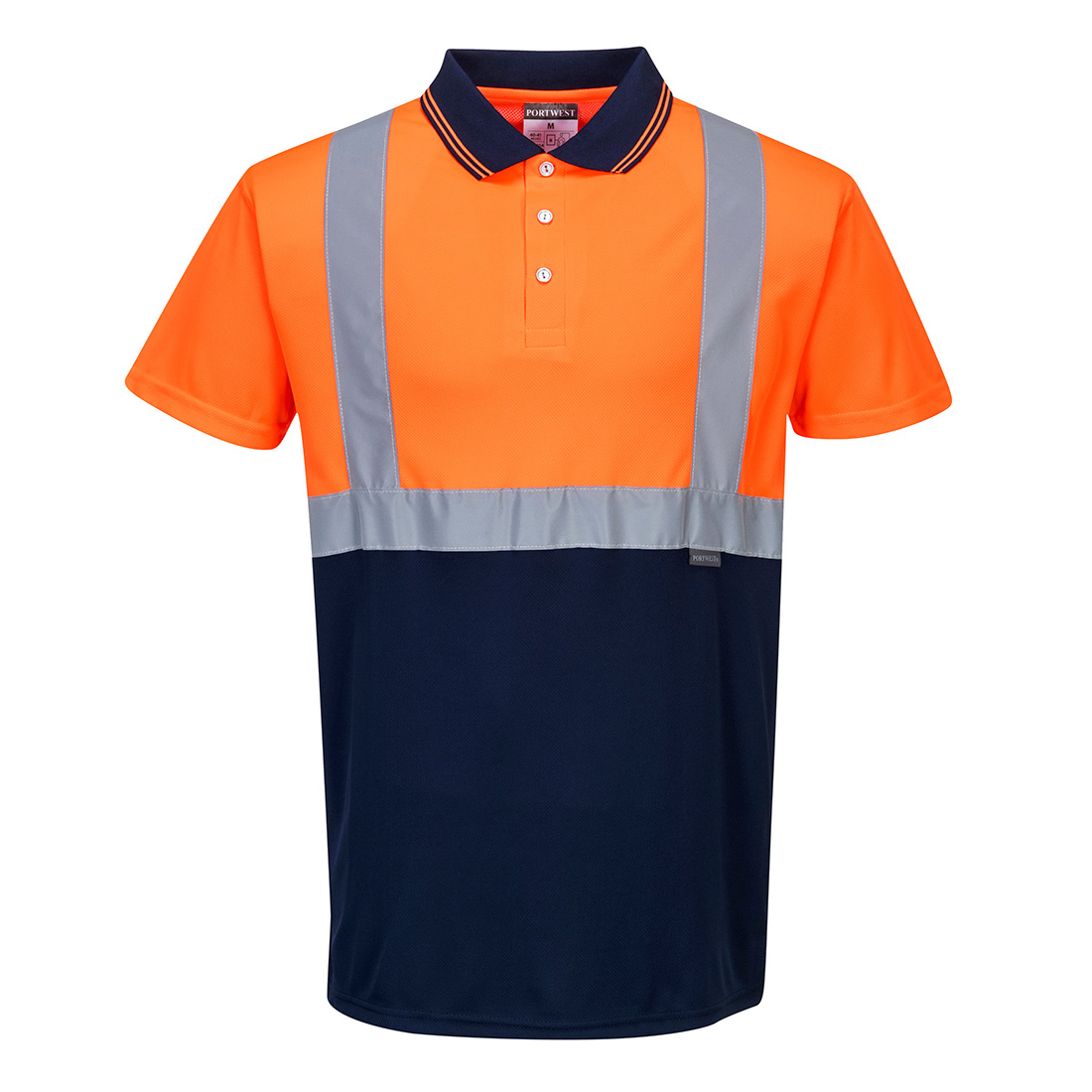 Two-Tone Polo - Orange/Navy