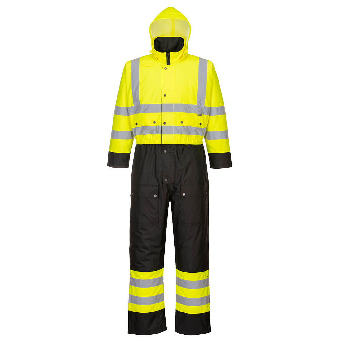 Hi-Vis Contrast Coverall - Lined - Yellow/Black